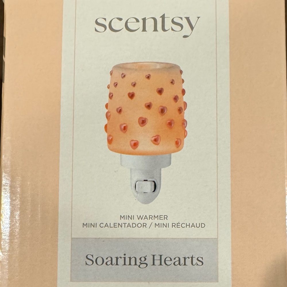 Scentsy Mini Warmer Soaring Hearts - Peach and Pink
